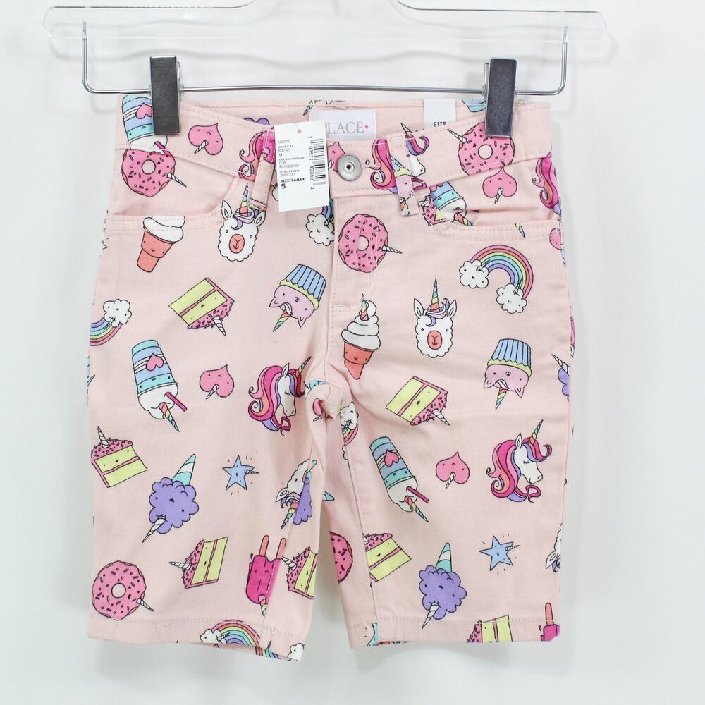THE CHILDRENS PLACE Pink Donut Unicorn Cat Cute Shorts